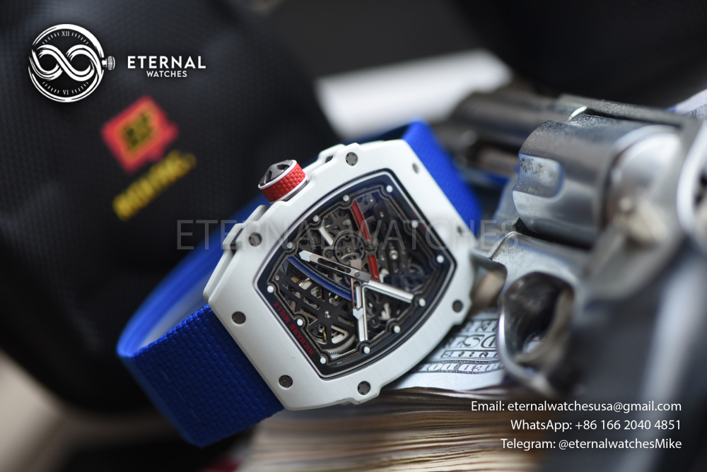 RICHARD MILLE - SUPER CLONE RM67-02 White NTPT Extra Flat RICH PRO CRMA7 (Movement Upgrade)