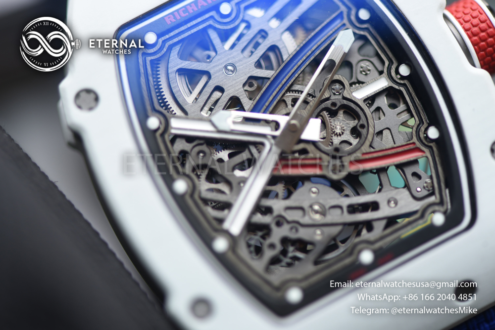 RICHARD MILLE - SUPER CLONE RM67-02 White NTPT Extra Flat RICH PRO CRMA7 (Movement Upgrade)
