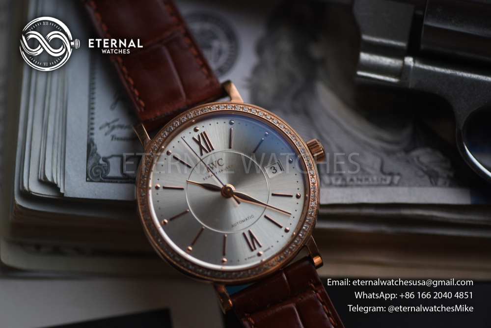 IWC - Portofino Automatic 37mm Diams RG/LE White A7F A2892