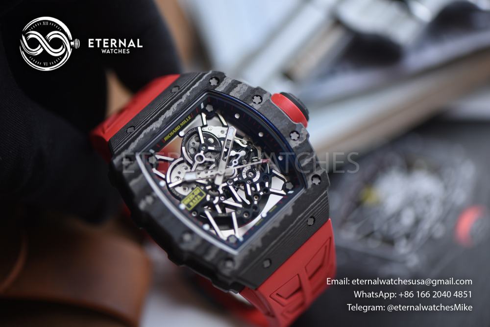 RICHARD MILLE - SUPER CLONE RM35-02 44.5mm Black NTPT/RU RMAL1 (Free Sprung)