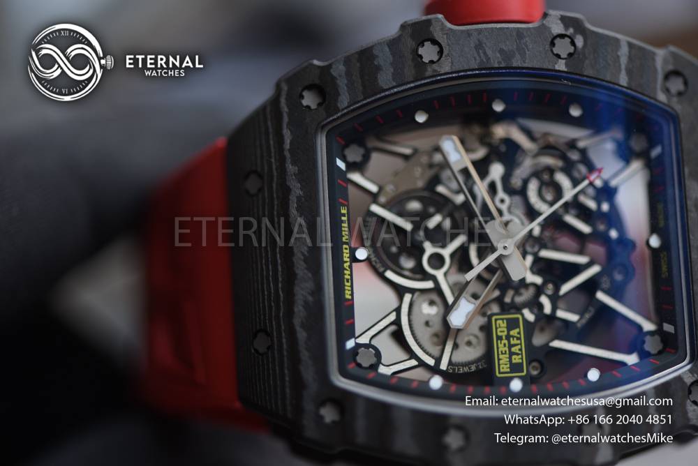RICHARD MILLE - SUPER CLONE RM35-02 44.5mm Black NTPT/RU RMAL1 (Free Sprung)
