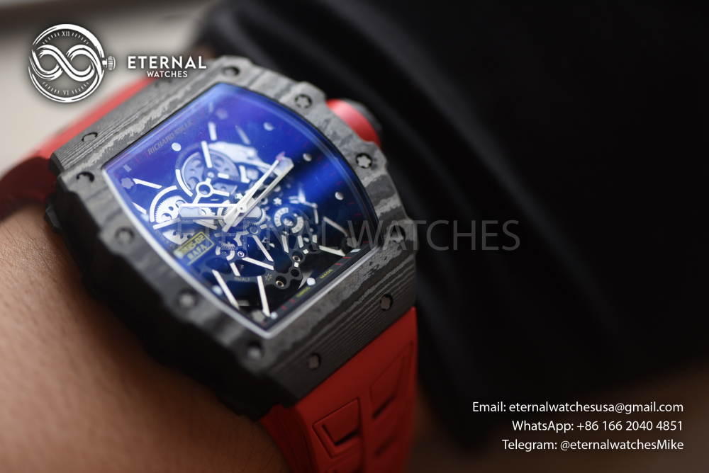 RICHARD MILLE - SUPER CLONE RM35-02 44.5mm Black NTPT/RU RMAL1 (Free Sprung)
