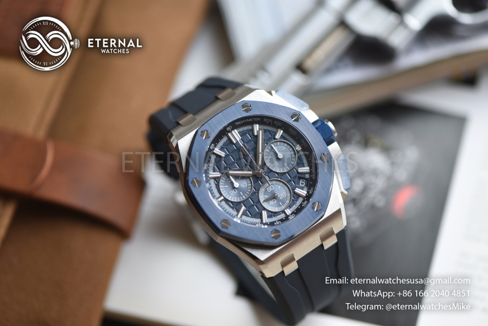 AUDEMARS PIGUET - SUPER CLONE Royal Oak Offshore 26420 43mm SS/RU Blue/Blue DDF DD4401