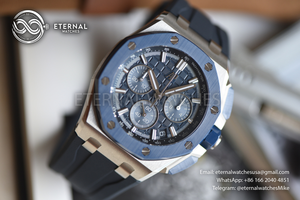 AUDEMARS PIGUET - SUPER CLONE Royal Oak Offshore 26420 43mm SS/RU Blue/Blue DDF DD4401