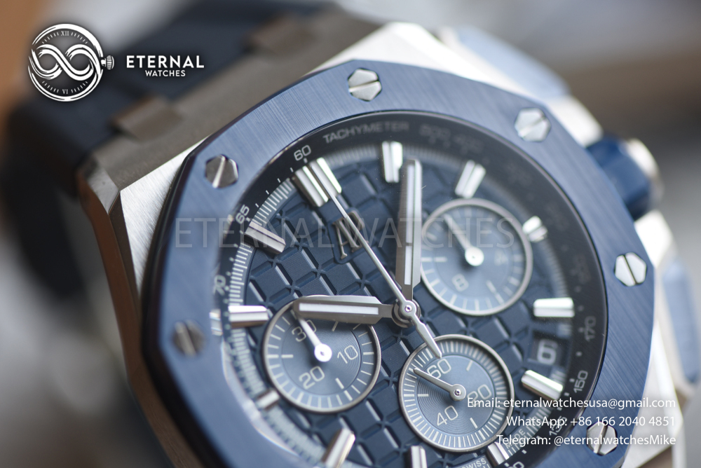 AUDEMARS PIGUET - SUPER CLONE Royal Oak Offshore 26420 43mm SS/RU Blue/Blue DDF DD4401