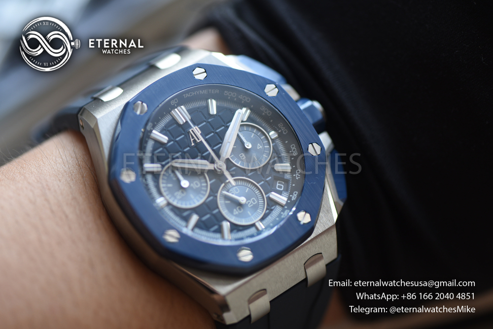 AUDEMARS PIGUET - SUPER CLONE Royal Oak Offshore 26420 43mm SS/RU Blue/Blue DDF DD4401