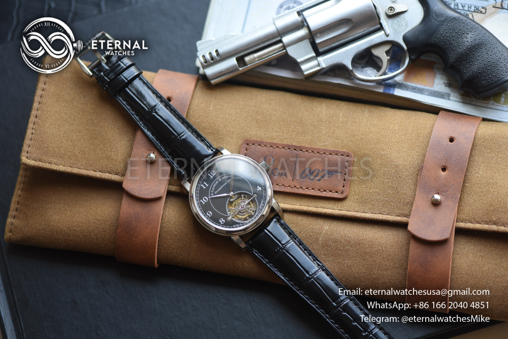 A. LANGE & SOHNE - SUPER CLONE 1815 Tourbillon 39.5mm SS/LE Black Dial