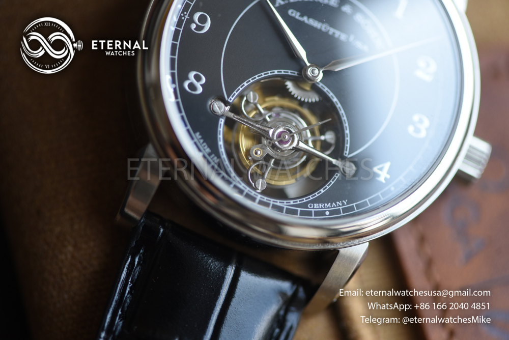 A. LANGE & SOHNE - SUPER CLONE 1815 Tourbillon 39.5mm SS/LE Black Dial