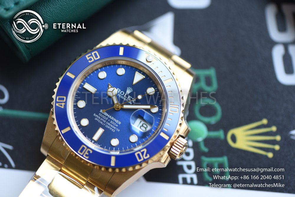 ROLEX - SUPER CLONE Submariner 126618LB 41MM Blue/Dot YG/YG VSF DD3235