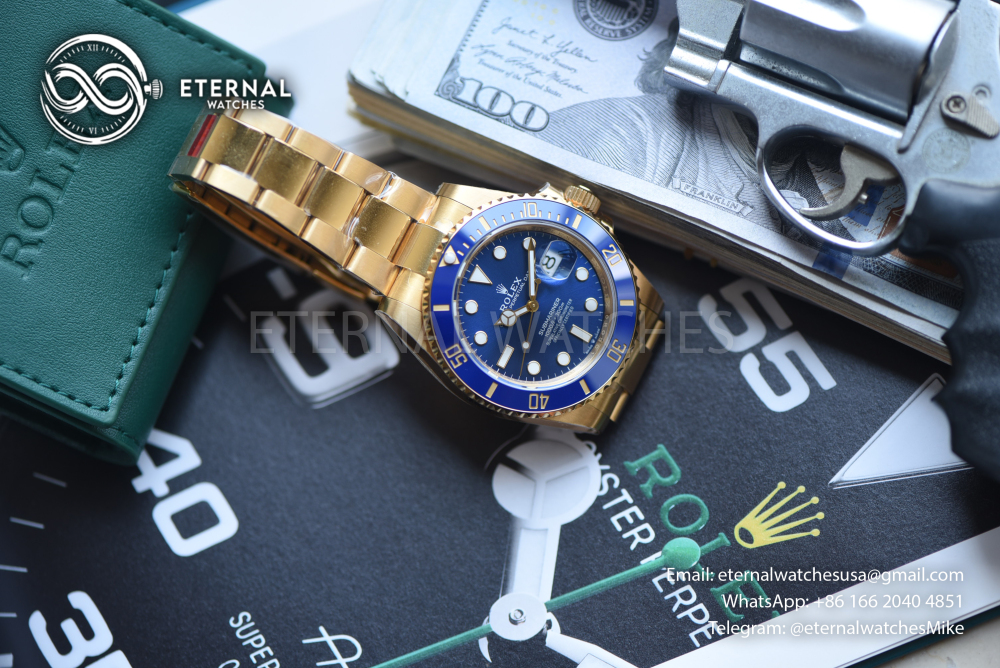 ROLEX - SUPER CLONE Submariner 126618LB 41MM Blue/Dot YG/YG VSF DD3235