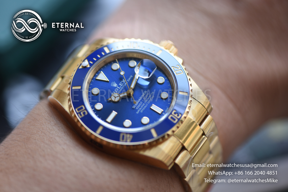 ROLEX - SUPER CLONE Submariner 126618LB 41MM Blue/Dot YG/YG VSF DD3235