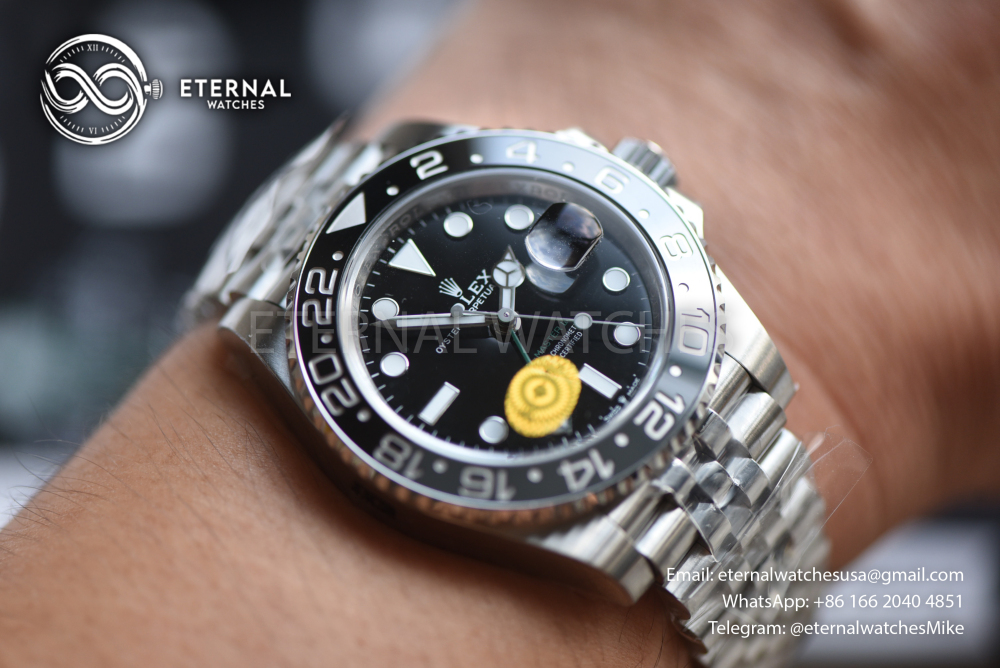 ROLEX - SUPER CLONE GMT Master II 126710 Bruce Wayne 40mm Jubilee SS/SS Black Dial VSF V3 DD3285 (Free Sprung)