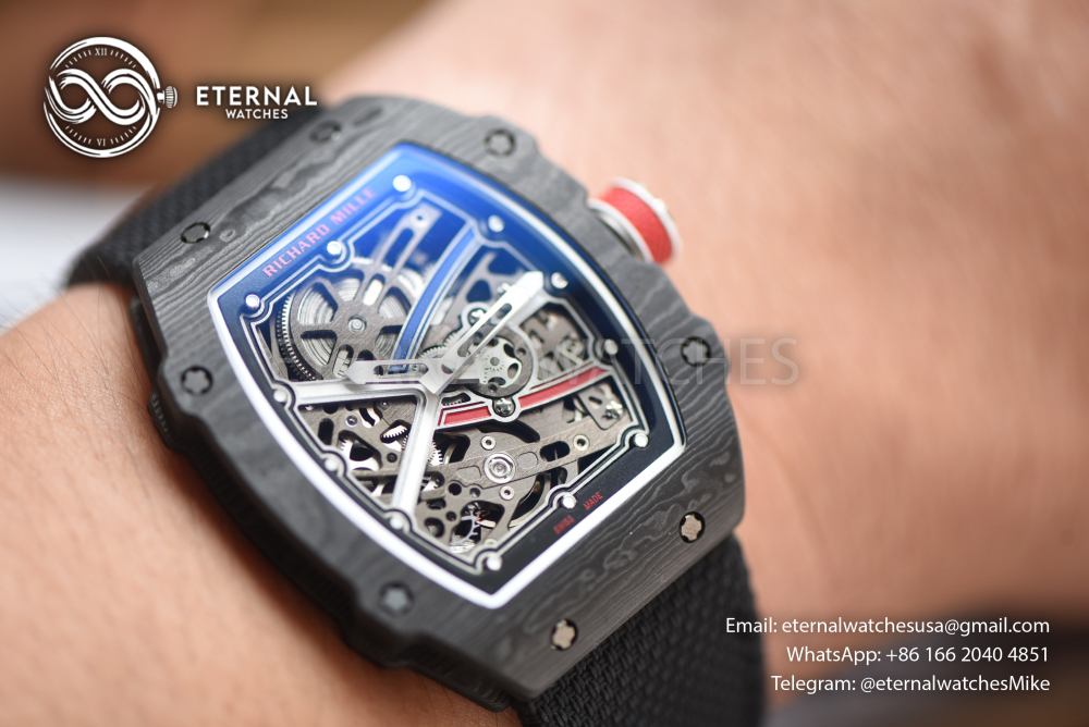 RICHARD MILLE - SUPER CLONE RM67-02 France Black Black Extra Flat UMI V3 (Updated Version)