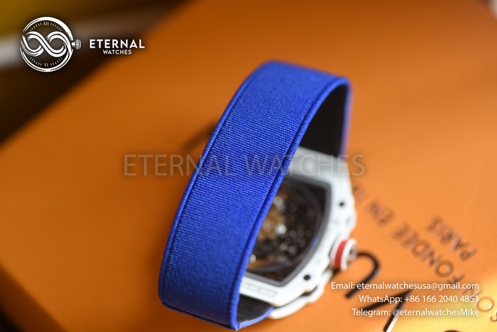 RICHARD MILLE - SUPER CLONE RM67-02 France White Blue Extra Flat UMI V3 (Updated Version)