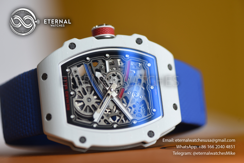 RICHARD MILLE - SUPER CLONE RM67-02 France White Blue Extra Flat UMI V3 (Updated Version)