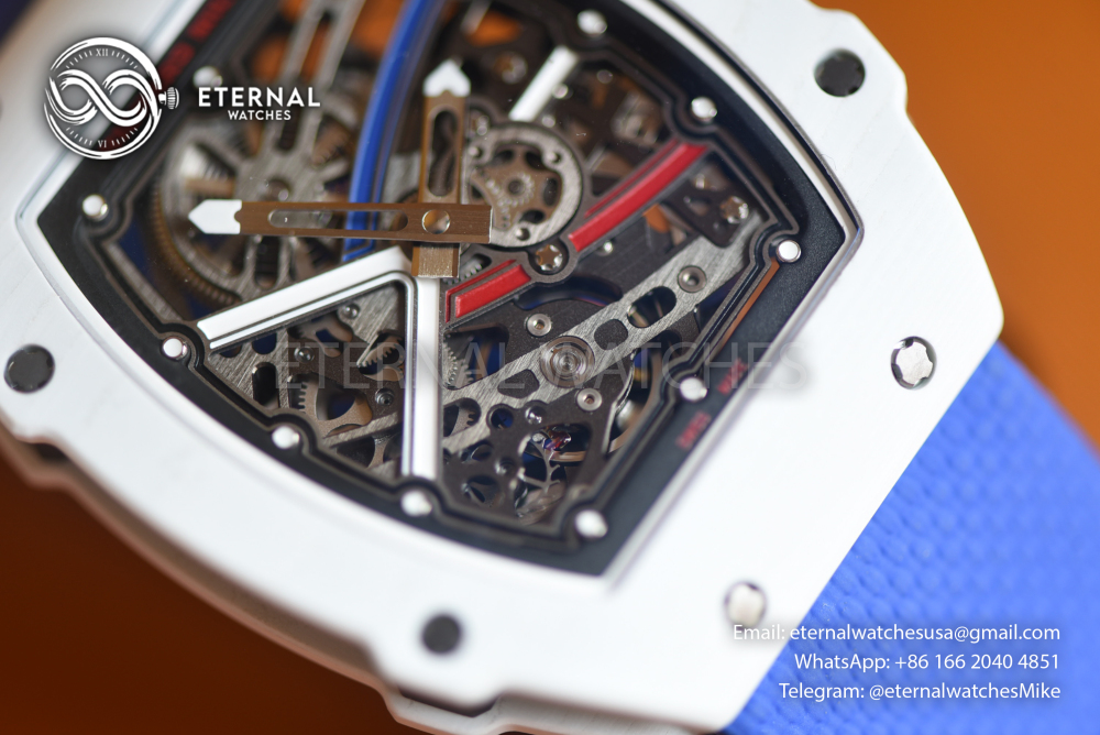 RICHARD MILLE - SUPER CLONE RM67-02 France White Blue Extra Flat UMI V3 (Updated Version)