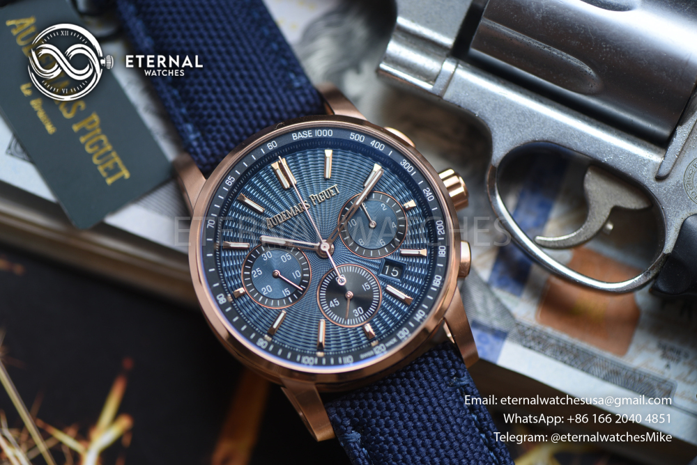 AUDEMARS PIGUET - Code11.59 Chronograph 26393 41mm RG/NY Blue Dial APSF A7750