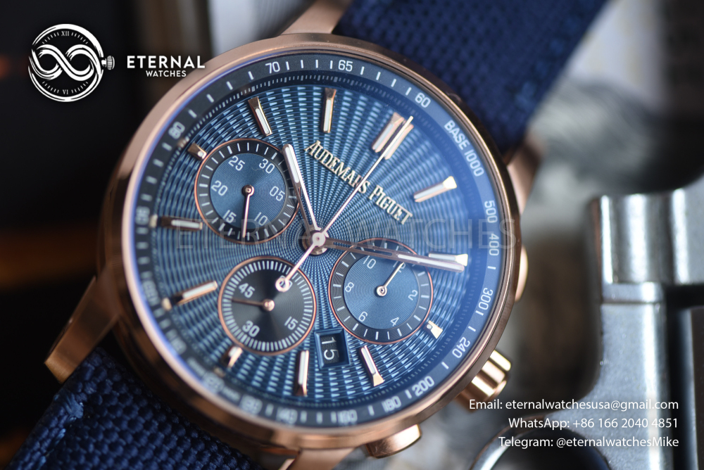 AUDEMARS PIGUET - Code11.59 Chronograph 26393 41mm RG/NY Blue Dial APSF A7750