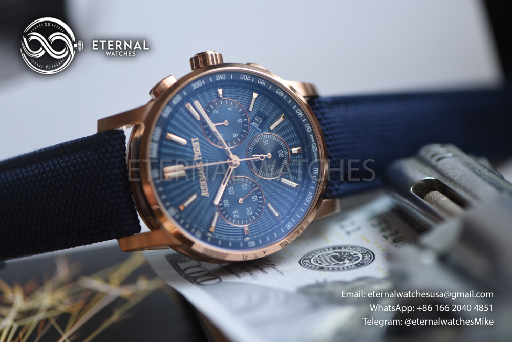AUDEMARS PIGUET - Code11.59 Chronograph 26393 41mm RG/NY Blue Dial APSF A7750