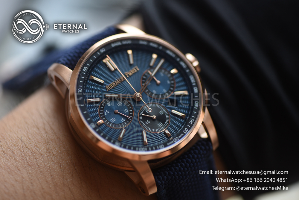 AUDEMARS PIGUET - Code11.59 Chronograph 26393 41mm RG/NY Blue Dial APSF A7750