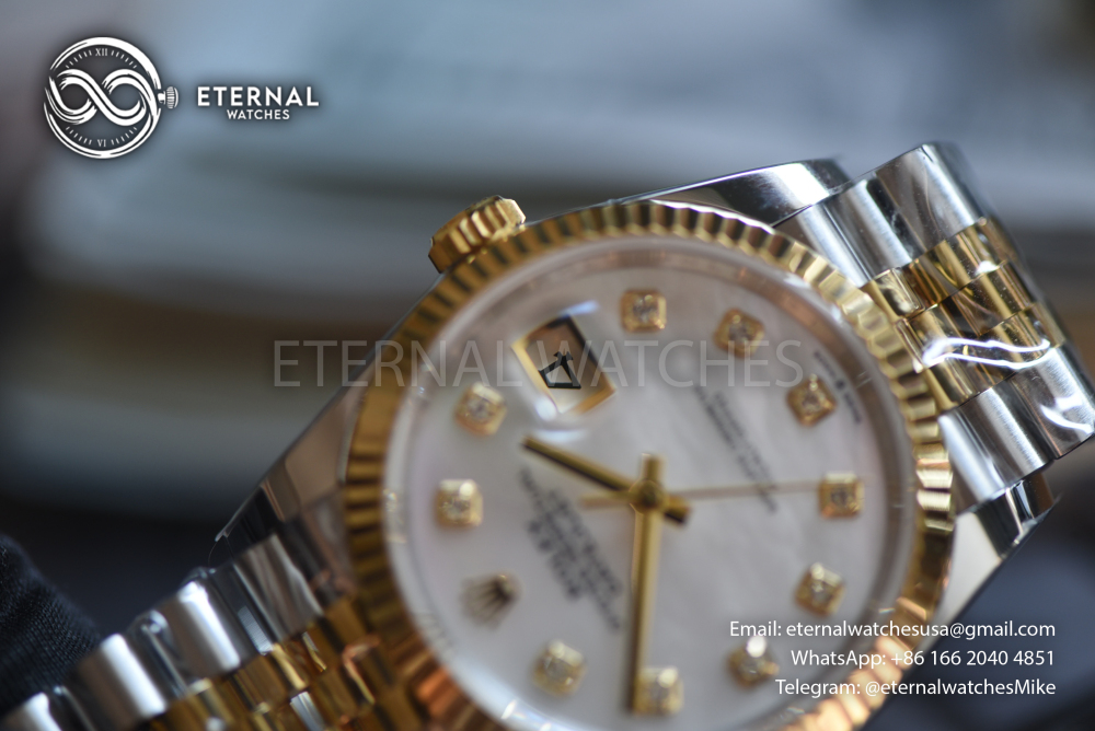 ROLEX - SUPER CLONE Datejust 126233 36mm Jubilee YG/SS MOP/Dia ARF DD3235