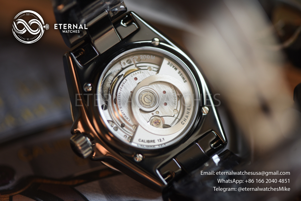 CHANEL - J12 38MM Cer/Cer Black/Dia BVF A12.1
