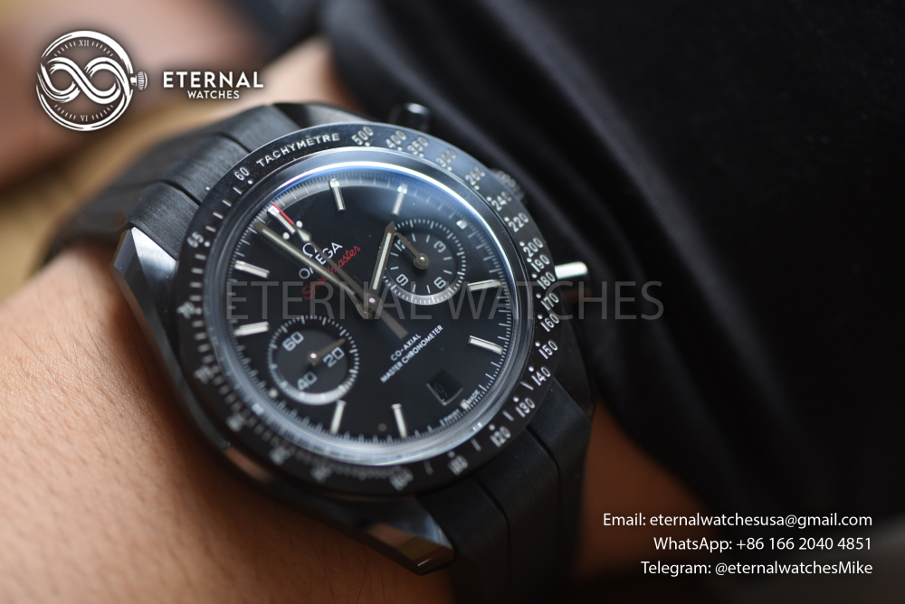 OMEGA - SUPER CLONE Speedmaster 44mm "Dark Side of The Moon" Black Ceramic/LE N1F A9300