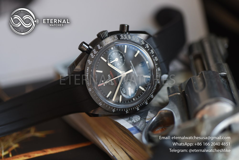OMEGA - SUPER CLONE Speedmaster 44mm "Dark Side of The Moon" Black Ceramic/LE N1F A9300