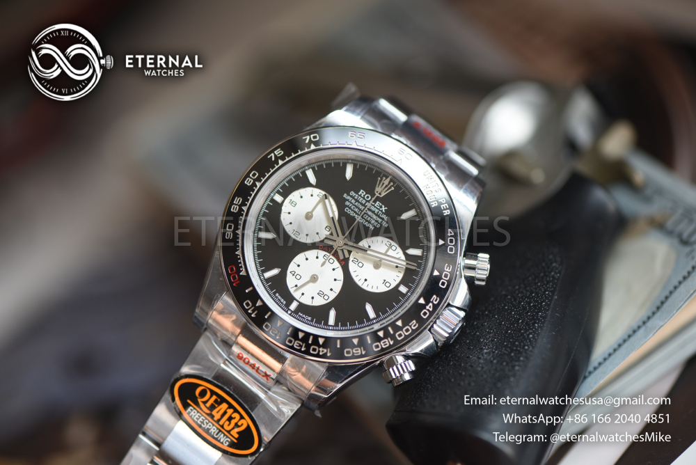 ROLEX - SUPER CLONE Daytona 126529 40mm Le Mans SS/SS Black Dial QF V13 SH4132 (Weight Adjusted, Free Sprung)