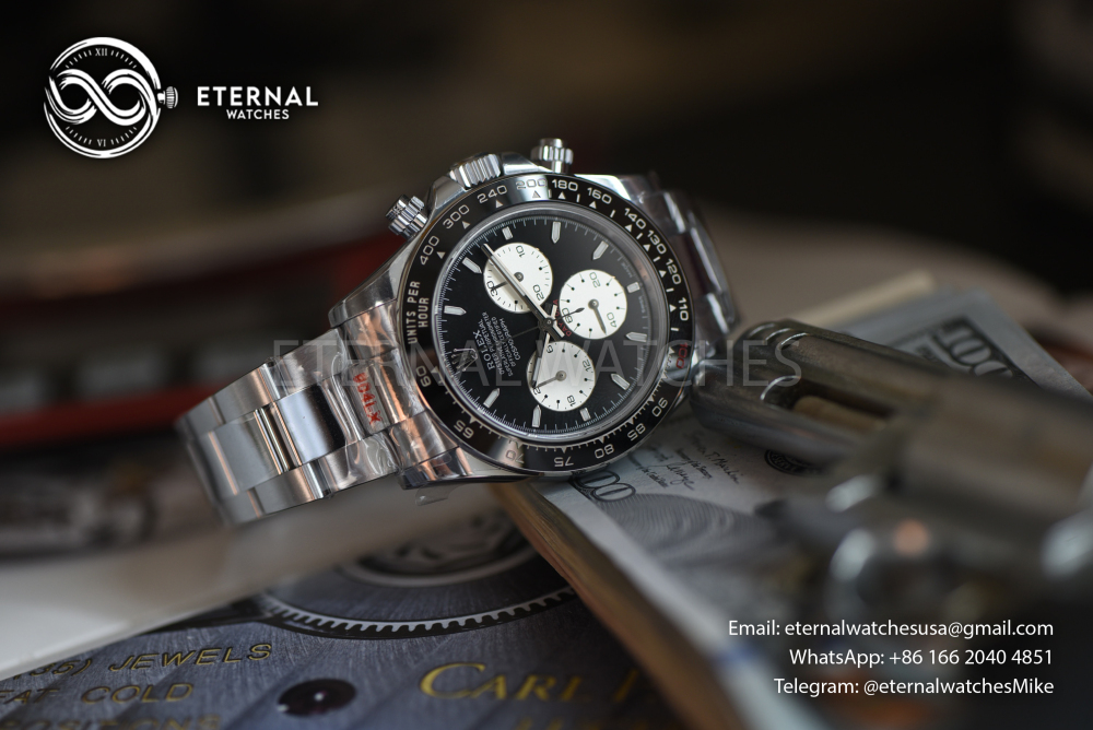 ROLEX - SUPER CLONE Daytona 126529 40mm Le Mans SS/SS Black Dial QF V13 SH4132 (Weight Adjusted, Free Sprung)