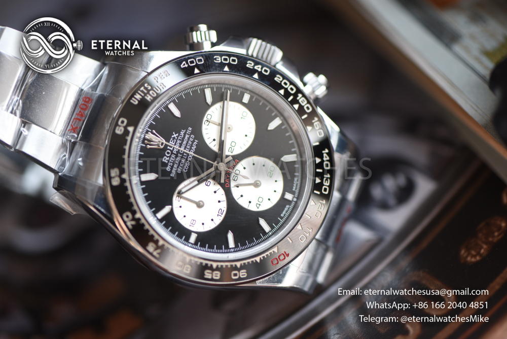 ROLEX - SUPER CLONE Daytona 126529 40mm Le Mans SS/SS Black Dial QF V13 SH4132 (Weight Adjusted, Free Sprung)