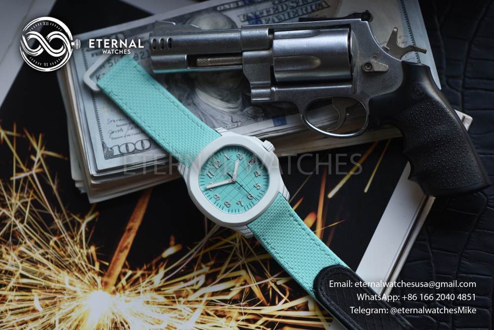 PATEK PHILIPPE - SUPER CLONE Aquanaut CarboQuartz “CELESTE” (5167 Base Custom DiW)