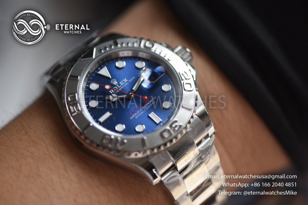 ROLEX - SUPER CLONE YachtMaster 126622 40mm SS/SS Blue/Dot VSF DD3235