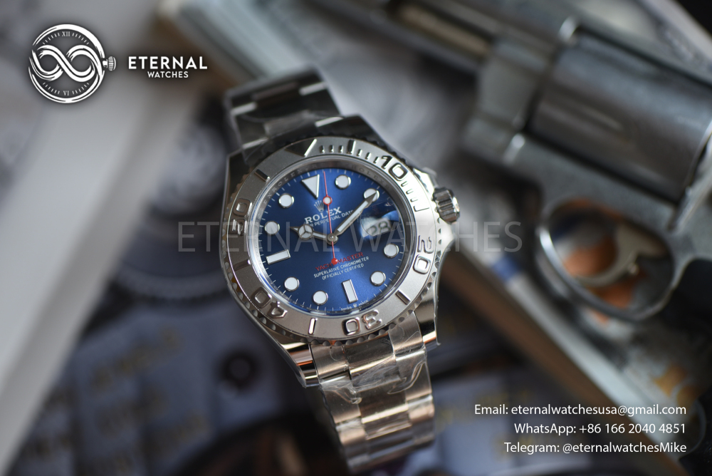 ROLEX - SUPER CLONE YachtMaster 126622 40mm SS/SS Blue/Dot VSF DD3235