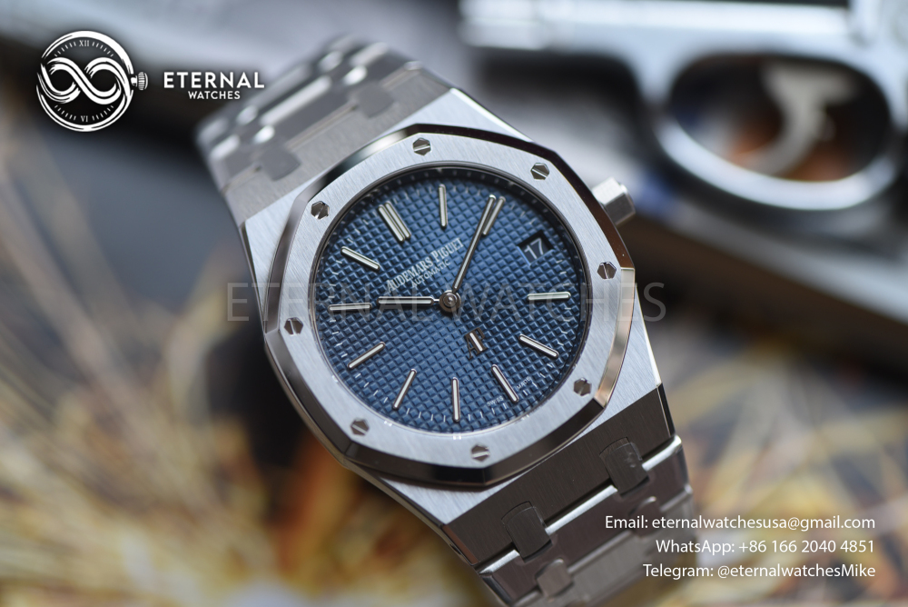 AUDEMARS PIGUET - Royal Oak Jumbo Extra Thin 39mm 16202 SS/SS Blue Dial ZF A7121