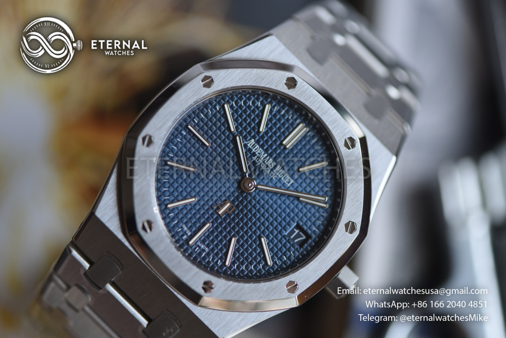AUDEMARS PIGUET - Royal Oak Jumbo Extra Thin 39mm 16202 SS/SS Blue Dial ZF A7121