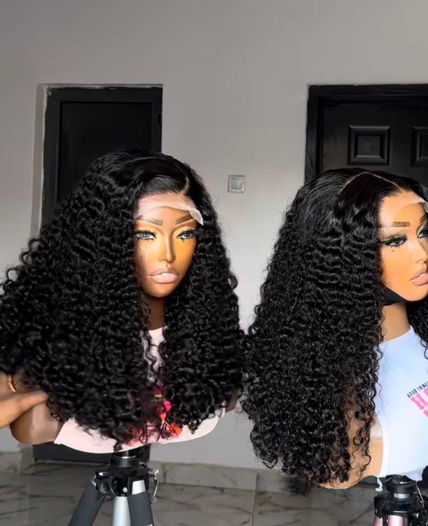 Ola   hair  Brazilian Water Wave Human Hair Wigs With Bangs Full Machine Made Wigs For Women Remy Pixie Cut Bob Wig With Bangs