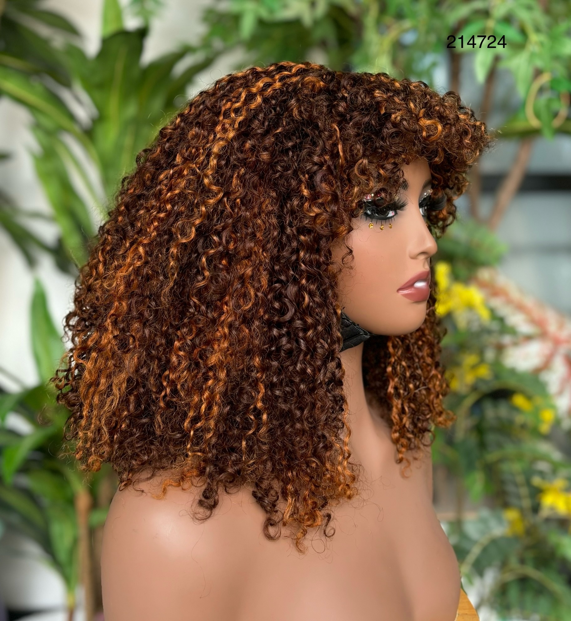 Ola   hair    human hair full lace wigs with bangs