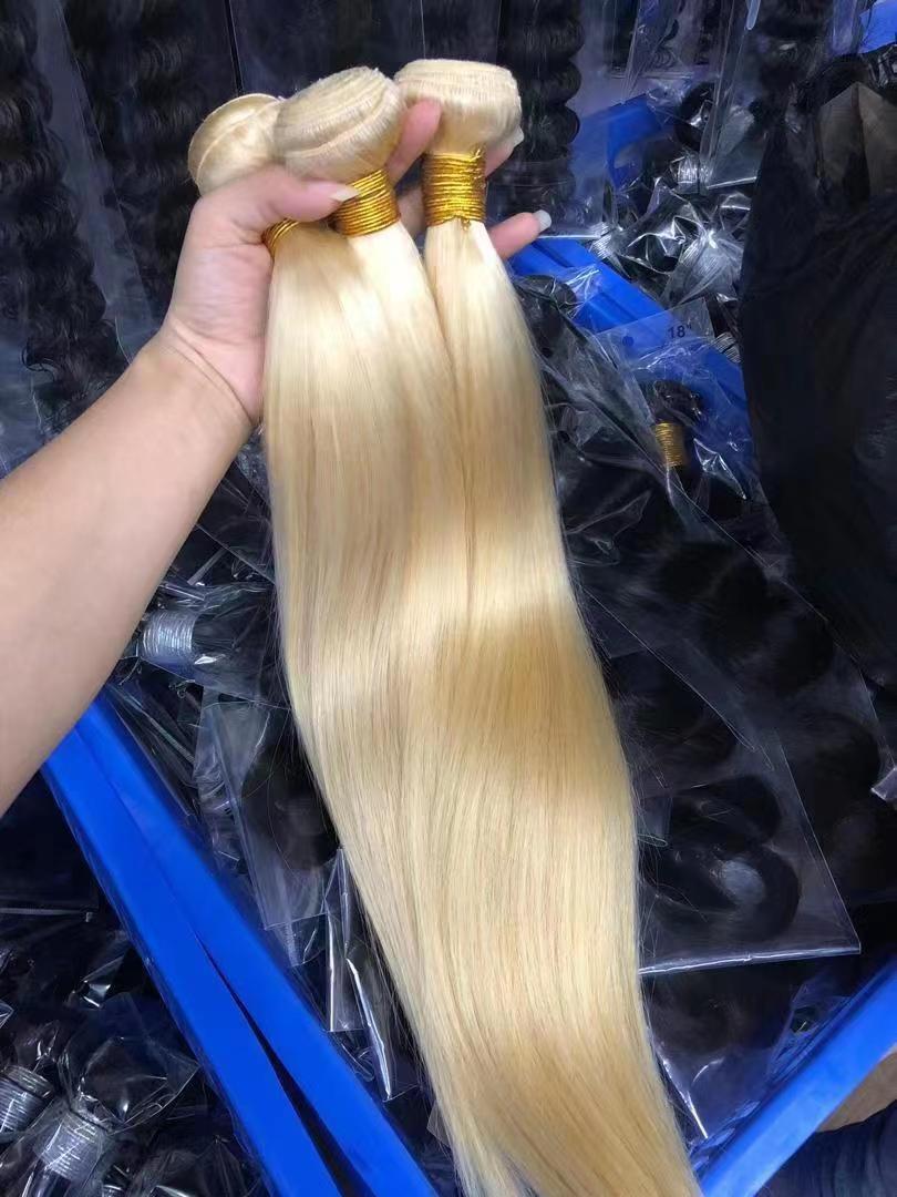 ola hair #613 Blonde Human Hair Lace Closure Wig 100% Human Hair Straight Glueless Real Cuticle Aligned Hair Lace Front Wigs