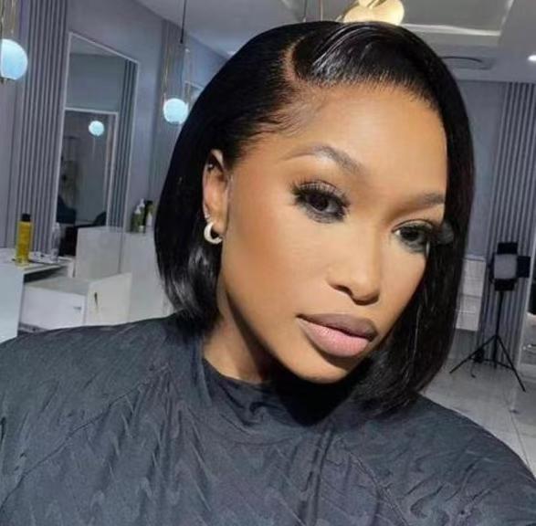 ola hair 180% 150% Density Short Color Bob Lace Frontal Wig Factory Hot Sale Free Part Human Hair Wigs