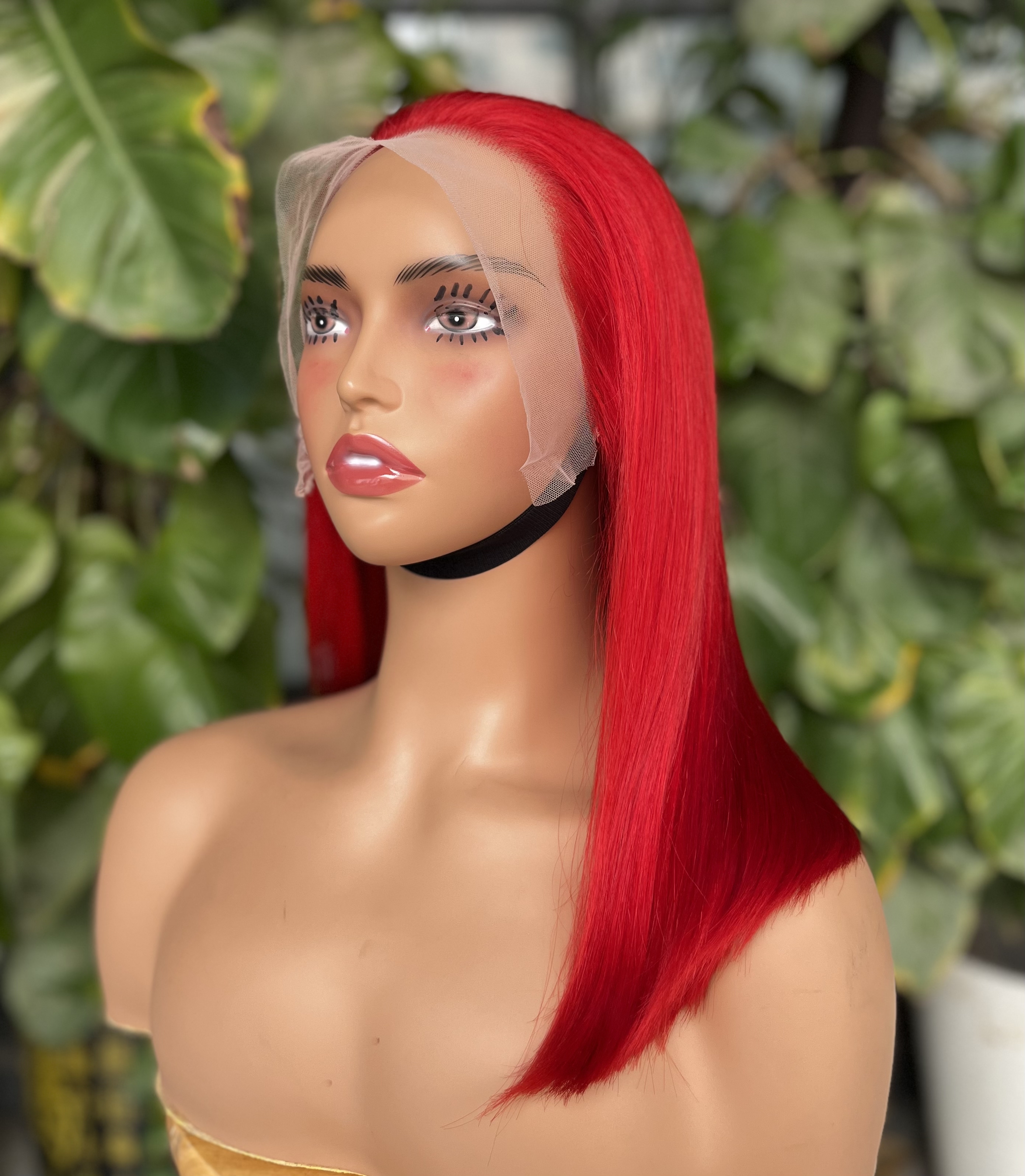 ola hair 180% 150% Density Short Color Bob Lace Frontal Wig Factory Hot Sale Free Part Human Hair Wigs