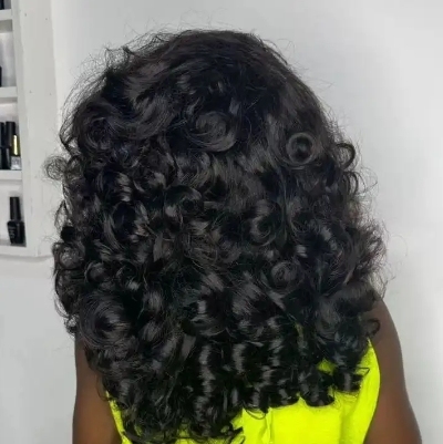 Ola   hair   Super double drawn elastic curly hair