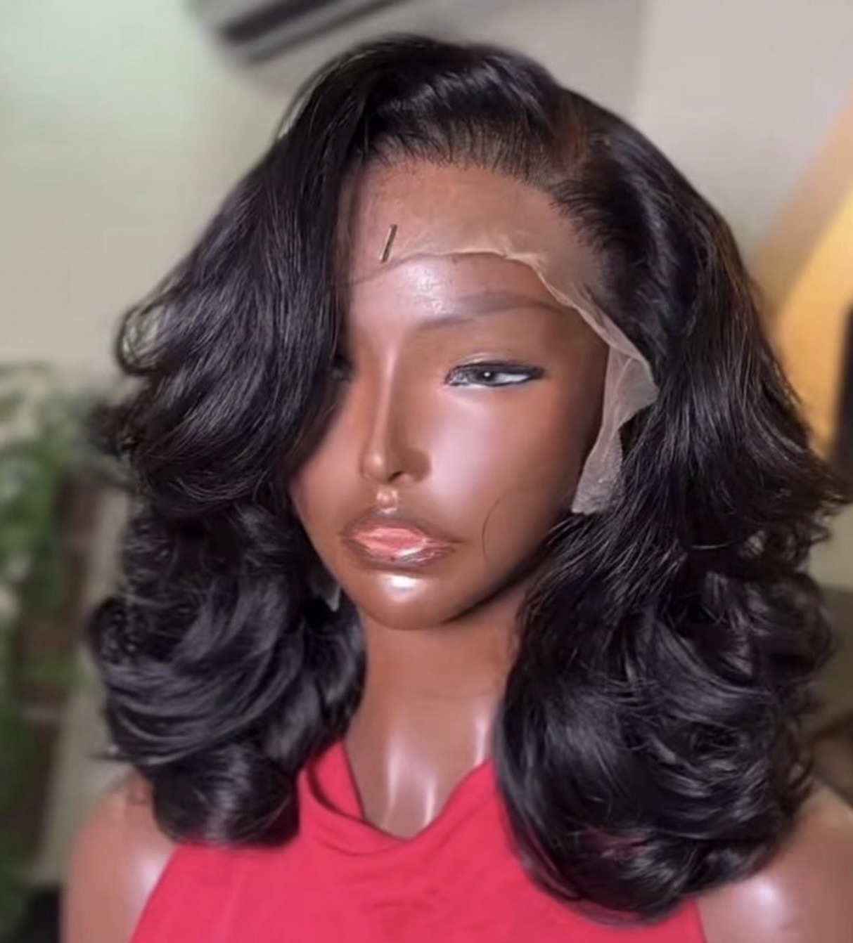 Ola   hair    cuticle aligned hair 13*4 swiss lace human hair wigs