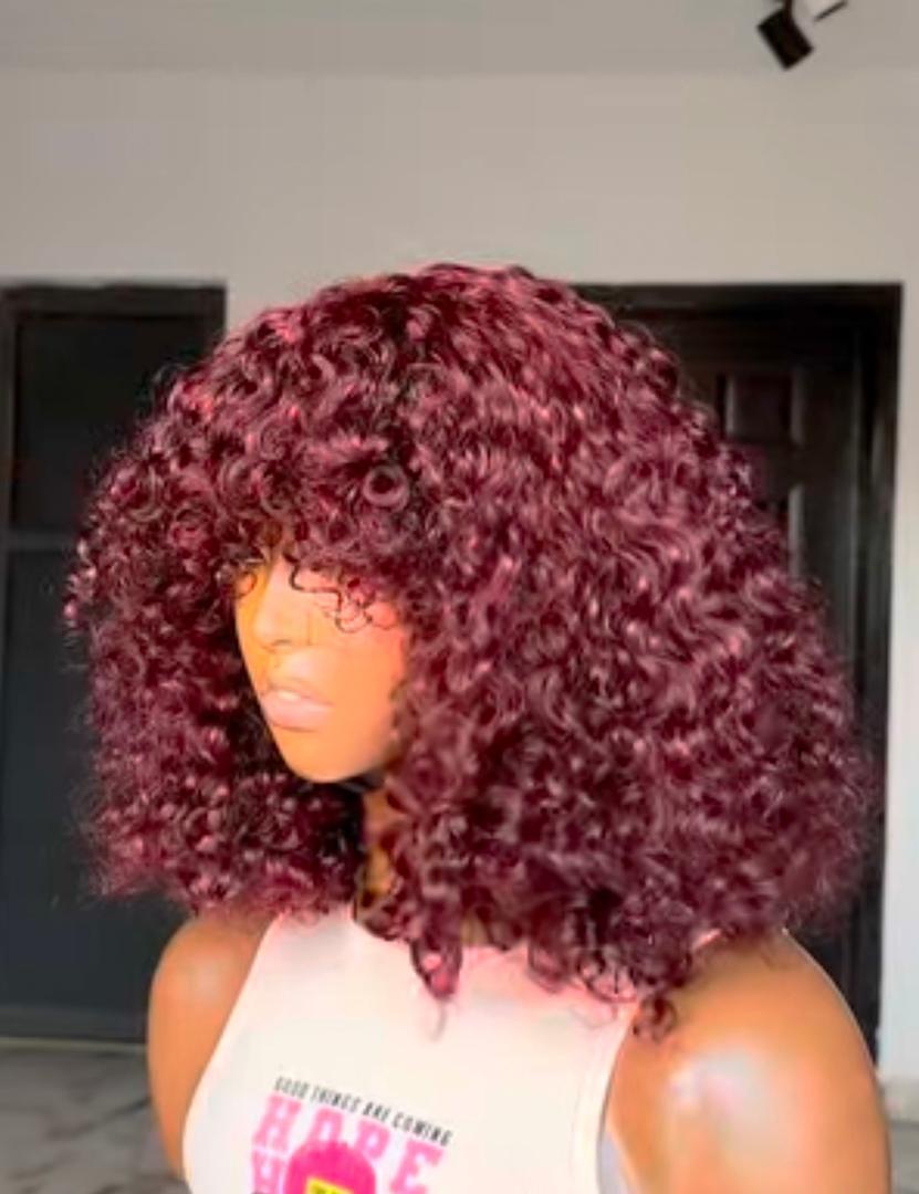 Ola   hair    No lace 99j color elf roll, all sizes can be made