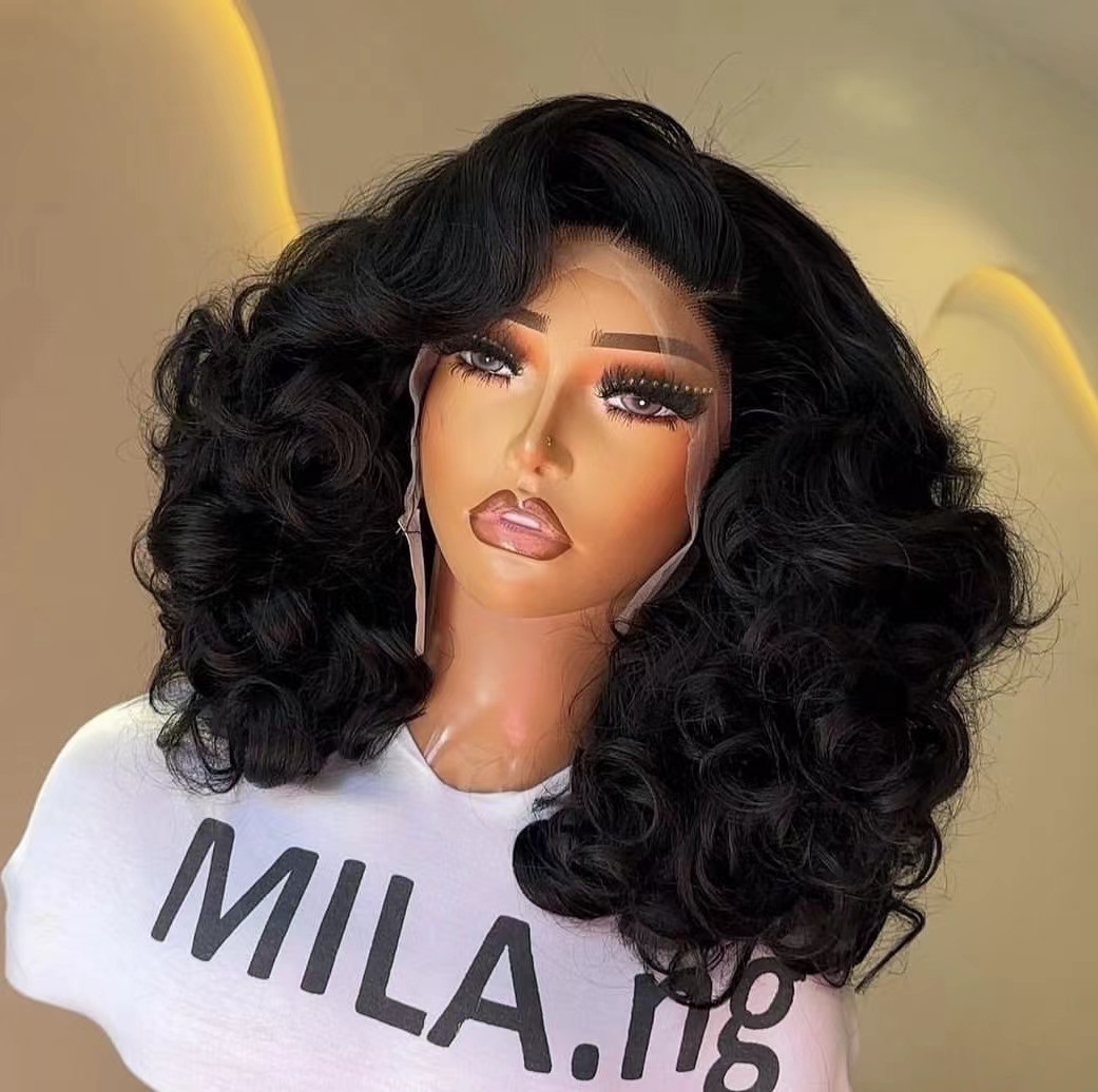 Ola   hair  Raw Unprocessed Super Double Drawn 1b/99J Egg Curly Hair Bundles Raw Indian funmi hair virgin cuticle aligned human hair