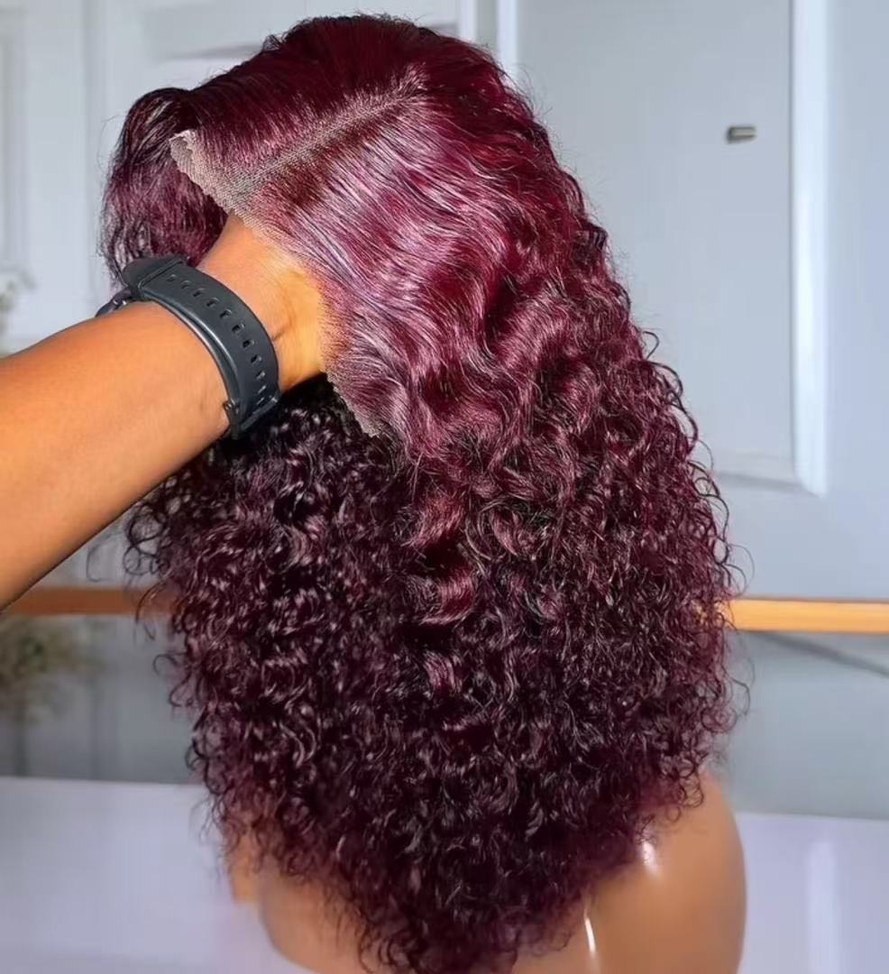 ola hair Human Hair Wig Vendors Machine Make Lace Frontal Wig Water Wave Curly Virgin Brazilian Hair Wigs