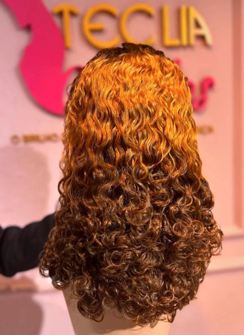 ola hair Human Hair Wig Vendors Machine Make Lace Frontal Wig Water Wave Curly Virgin Brazilian Hair Wigs