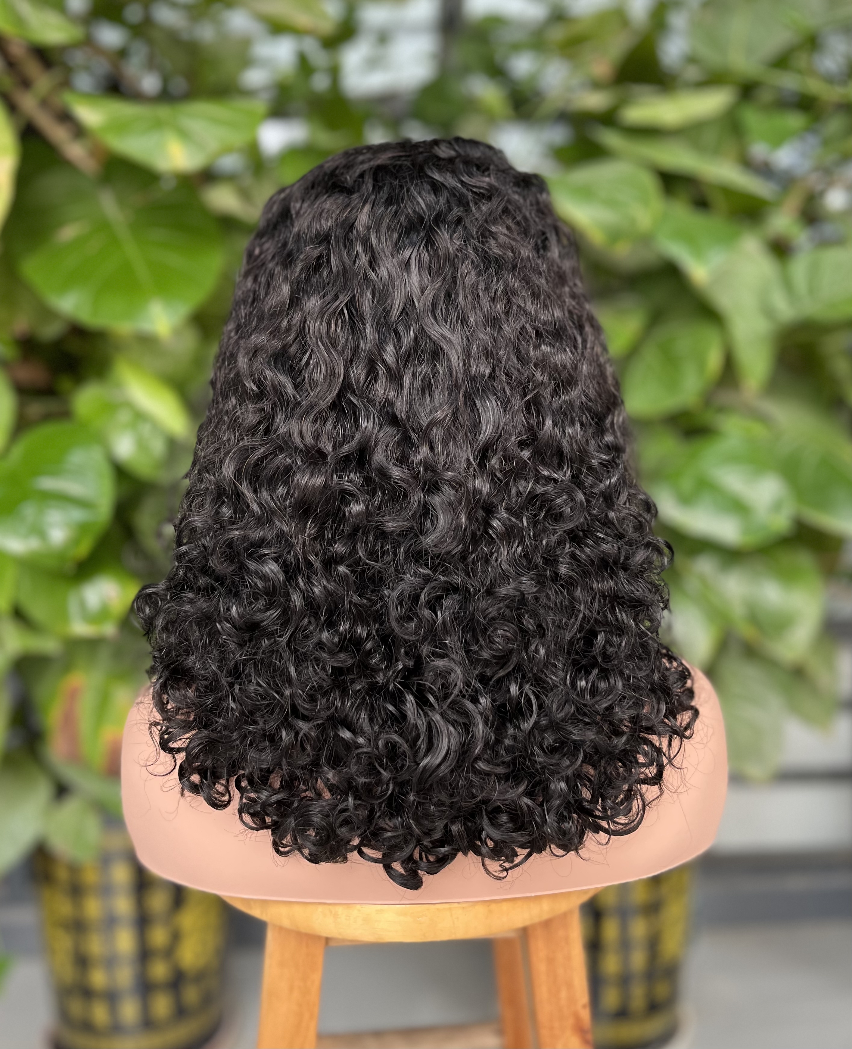 ola hair Human Hair Wig Vendors Machine Make Lace Frontal Wig Water Wave Curly Virgin Brazilian Hair Wigs