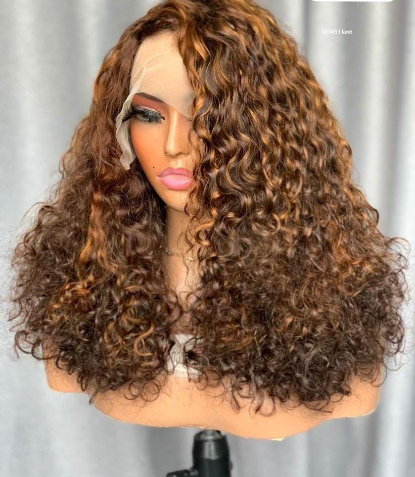 ola hair Human Hair Wig Vendors Machine Make Lace Frontal Wig Water Wave Curly Virgin Brazilian Hair Wigs