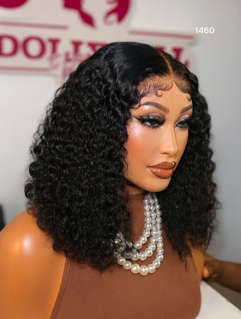 ola hair Human Hair Wig Vendors Machine Make Lace Frontal Wig Water Wave Curly Virgin Brazilian Hair Wigs